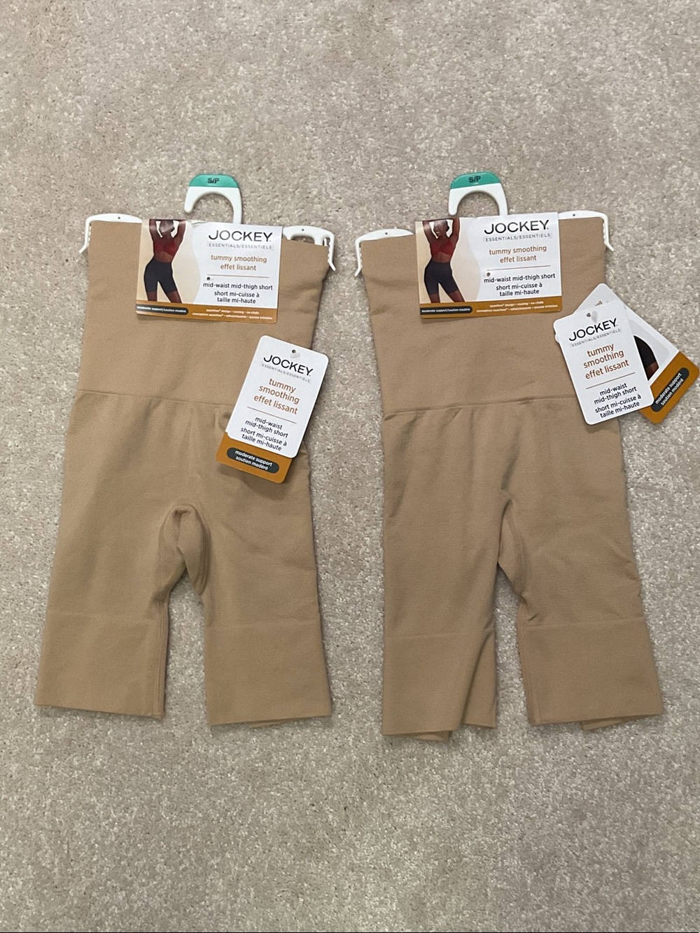 NWT Jockey Essentials Tummy Smoothing Mid-Waist Mid-Thigh Shapewear Shorts